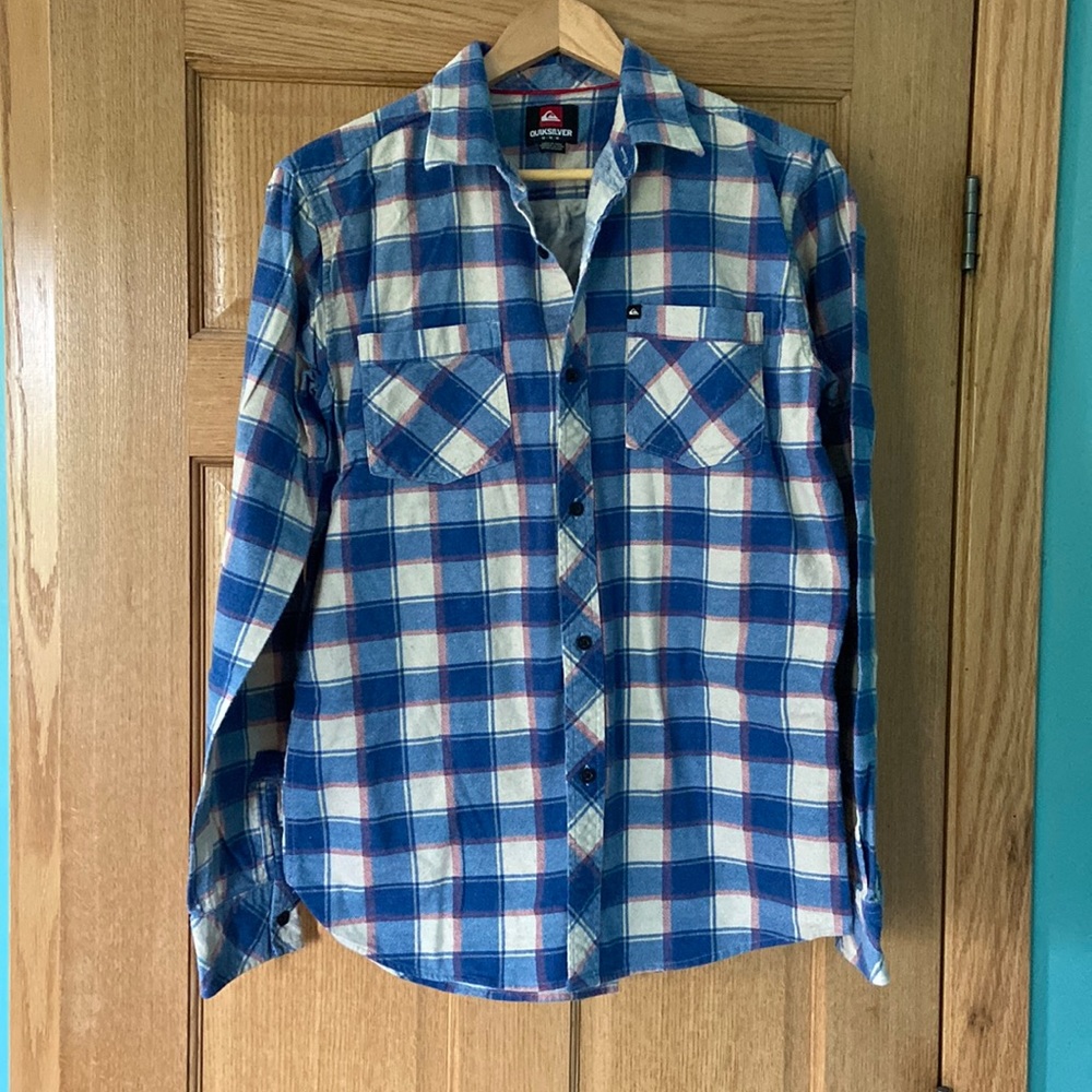 Quick silver plaid flannel shirt